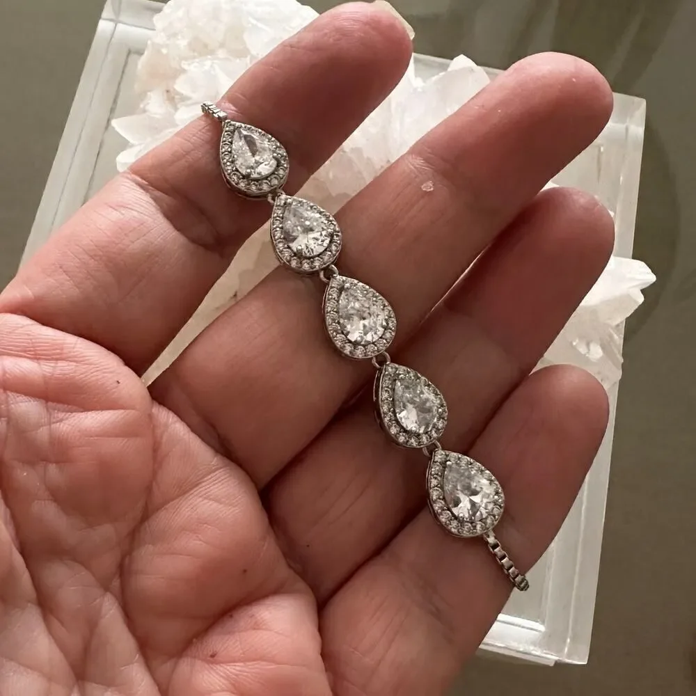 Cubic Zirconia Slider Bracelet